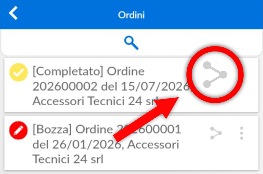 Condivisione Ordine PDF