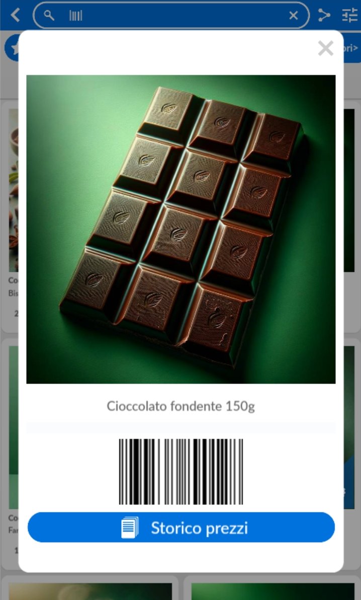Popup codice a barre